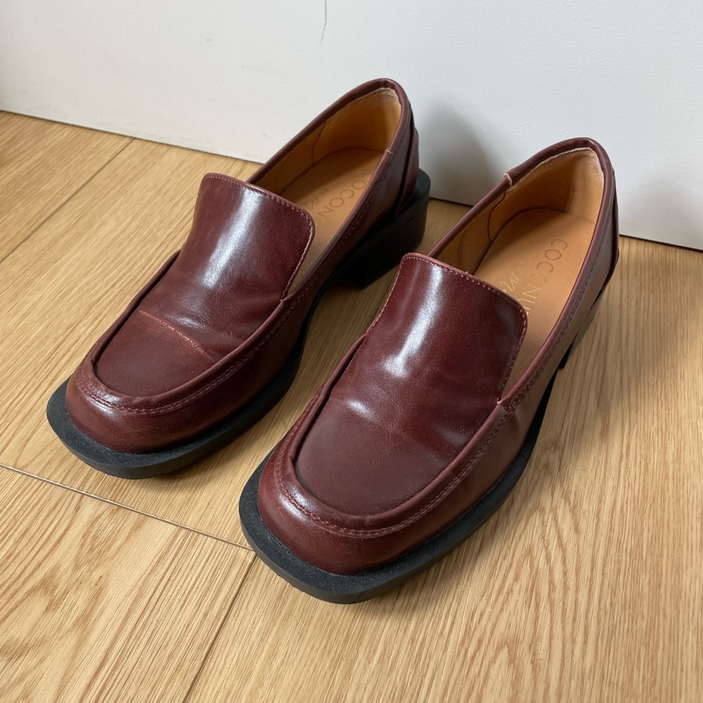 Burgundy loafers